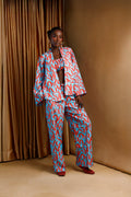 Paprika Linen Kimono & Pant Set