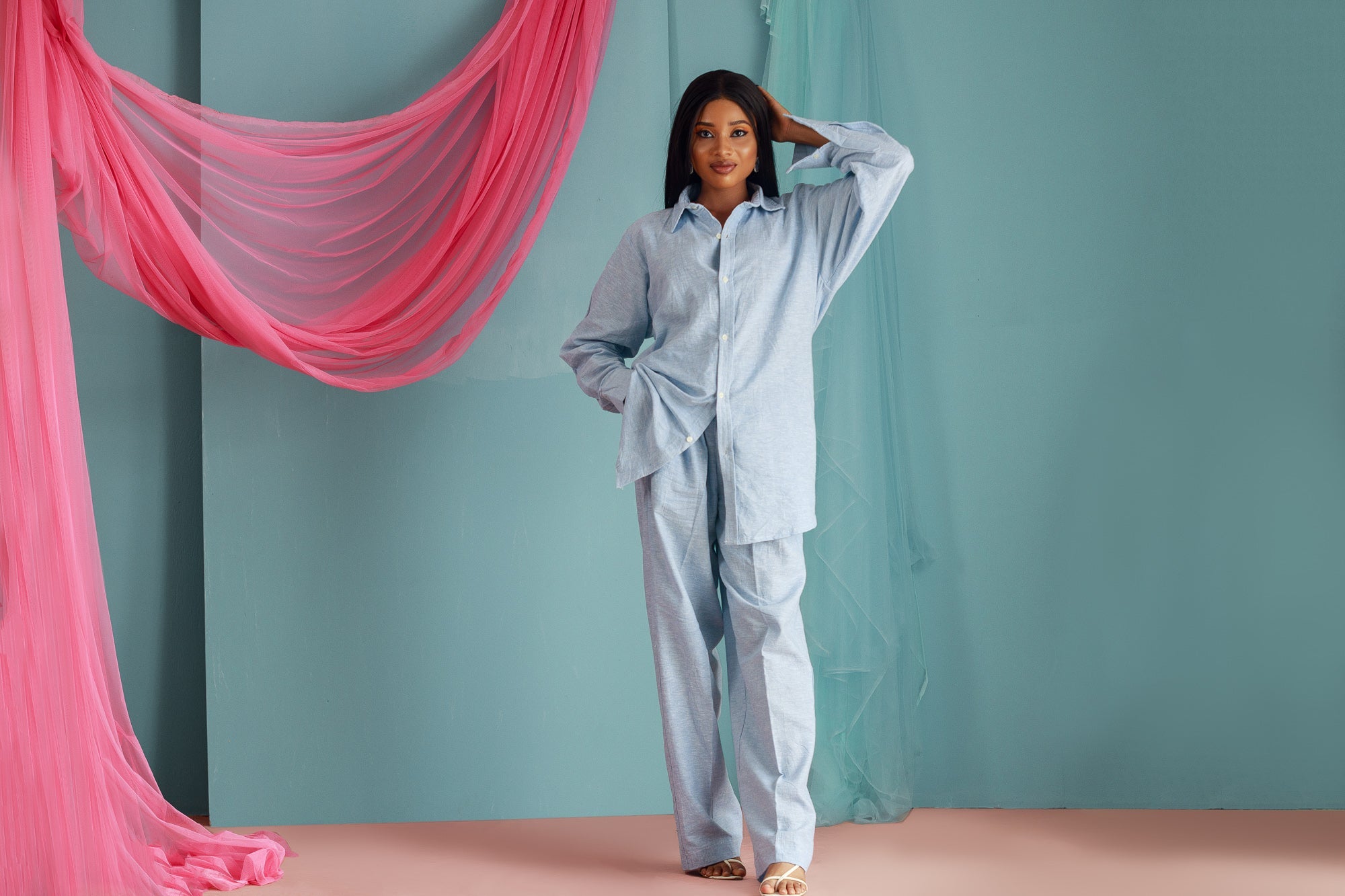 Ifeanyi Oversized Linen Shirt/Pant Set
