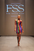 Embellished Mini Aso Oke Dress (Pre Order)