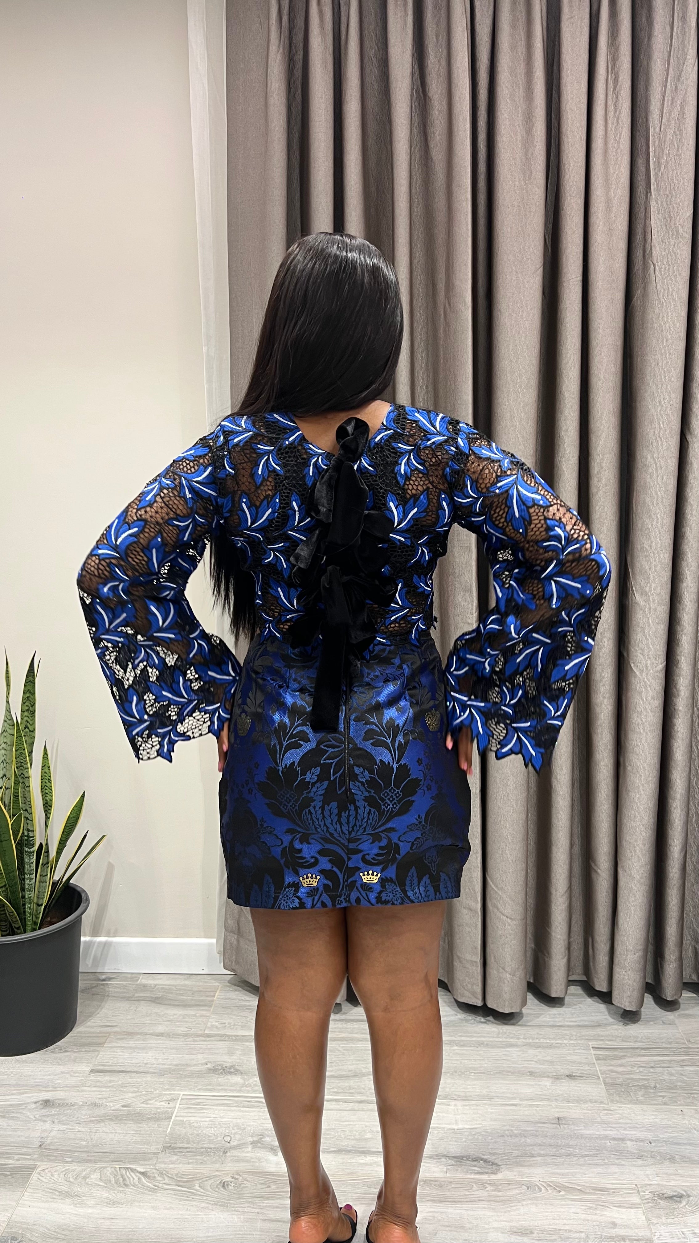 Sisi Lace Cropped Top & Mini Damask Skirt