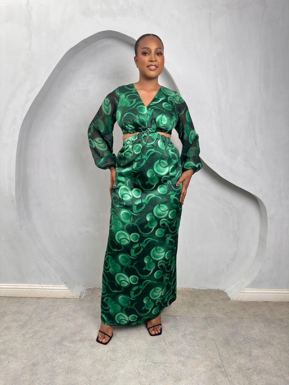 Claudie Dress (Print Silk/Chiffon)